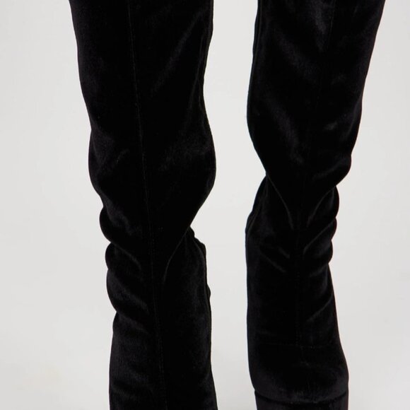 Velour platform boots - Picture 2 of 5